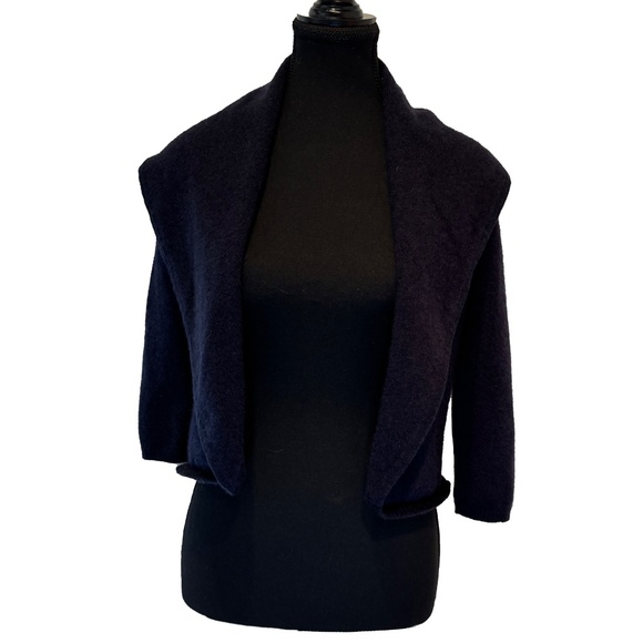 Sin Choi 100% Cashmere Cardigan Size S Soft Lightweight Black Classic Knit - Picture 1 of 6
